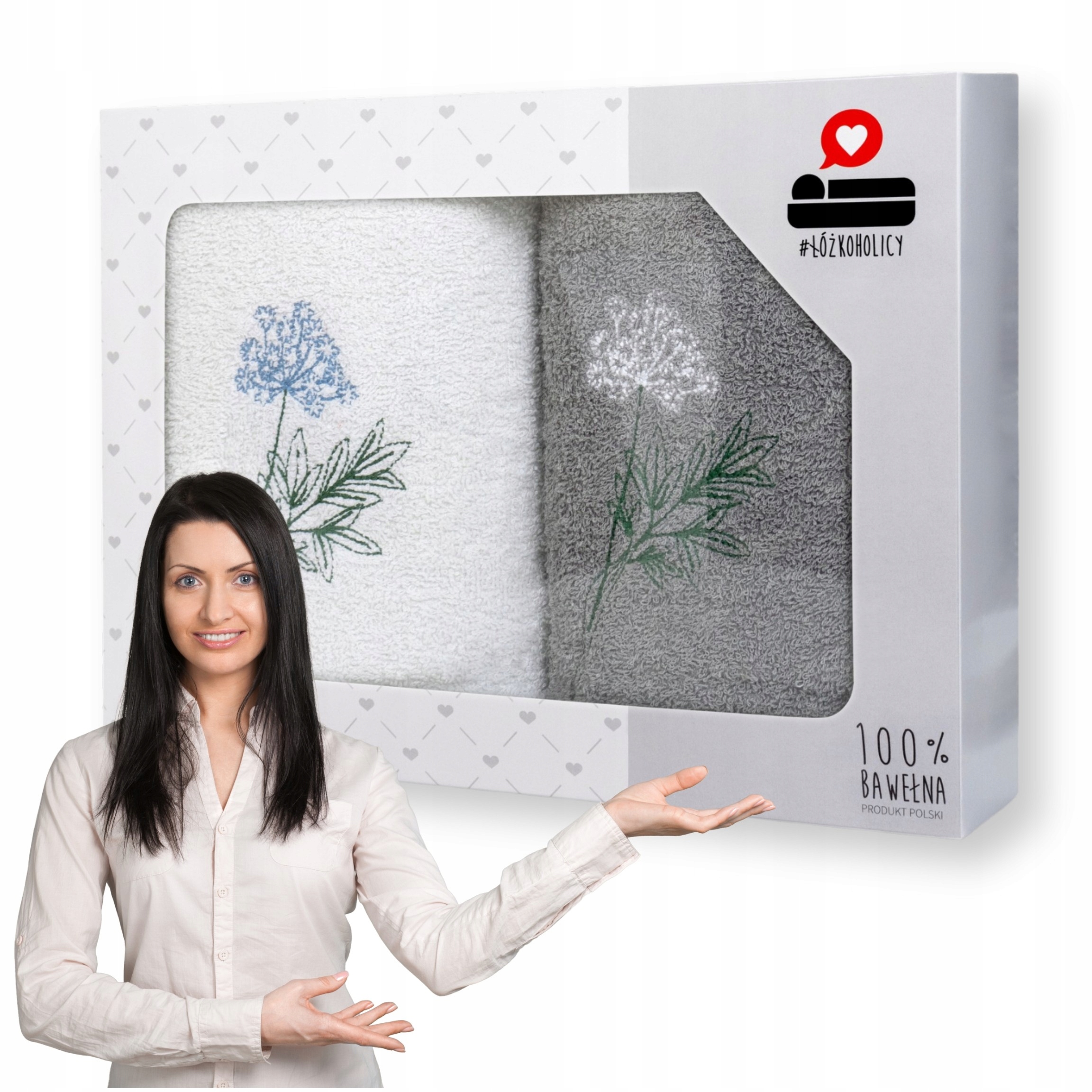 Komplet Ručníků sada na Dárek v krabičce 70x140 koupelových boxů, 2 ks Luba