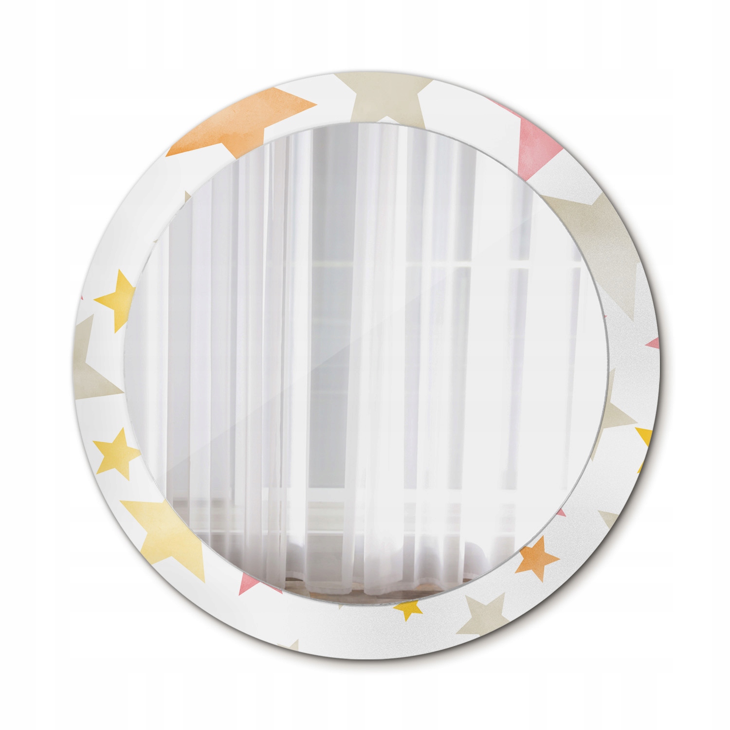 Moderné závesné zrkadlo Pastelové hviezdy 80 cm