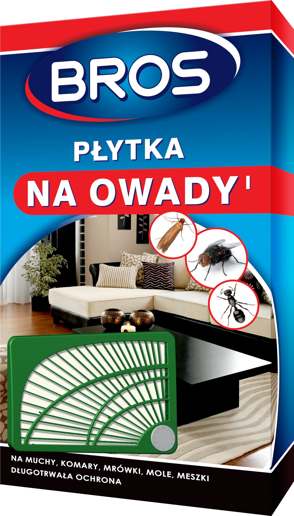 

Płytka Na Owady Mole Komary Meszki Muchy Bros