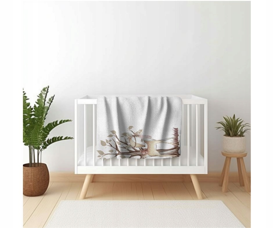 Kocyk do zdjęć z IMIENIEM, FOTOKOCYK Babyshower MATA do zdjęć GRATIS karty Kolor odcienie brązu i beżu