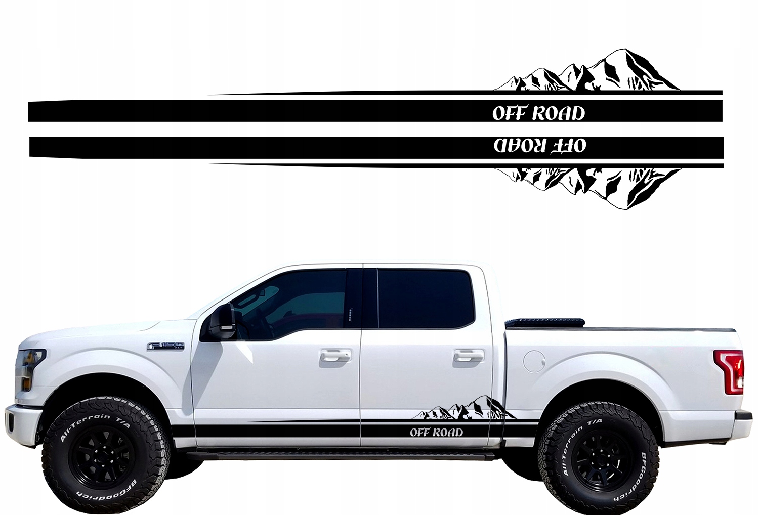 NAKLEJKi NA BOK SAMOCHODU GORY OFF ROAD 220X23cm