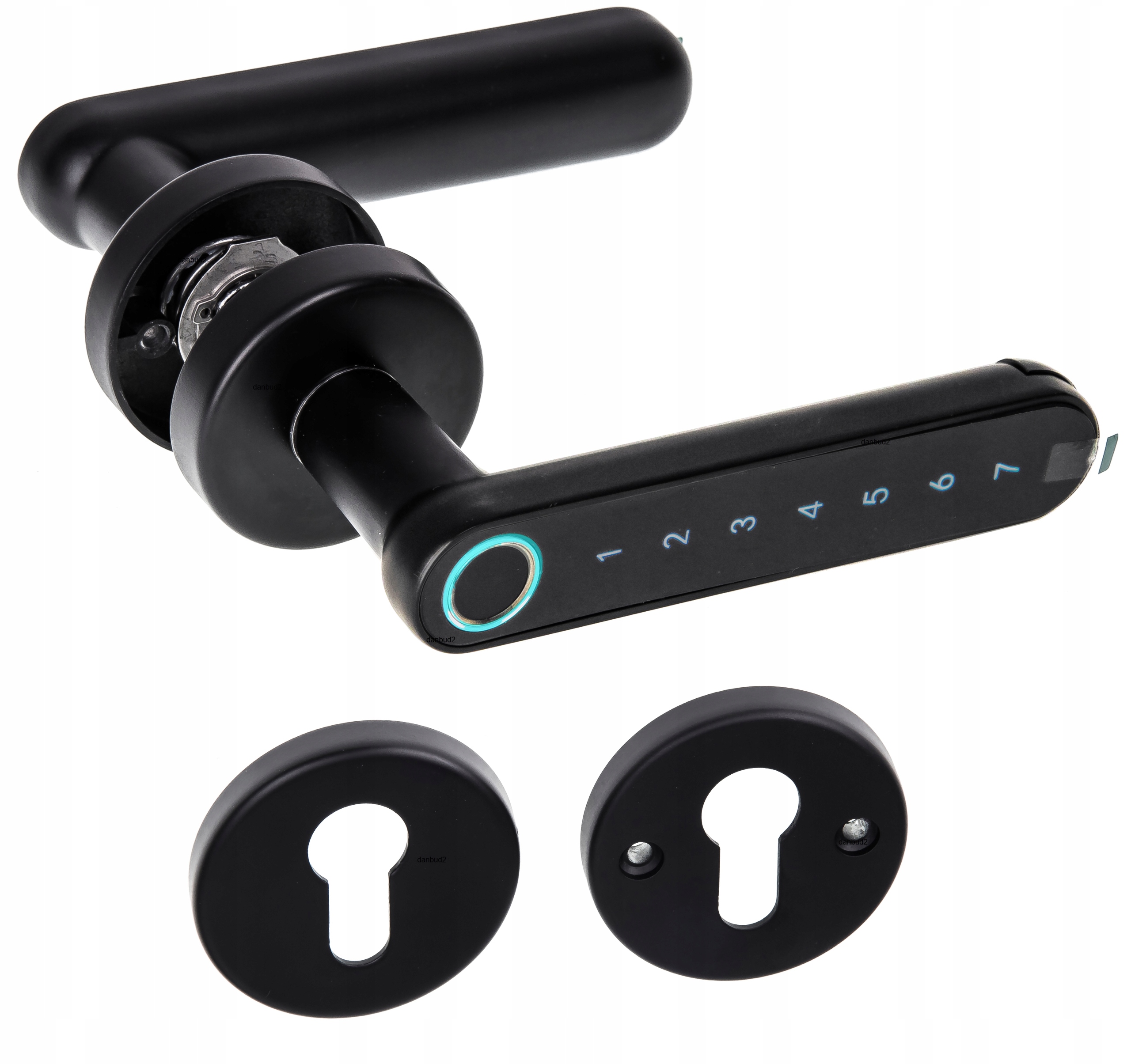 Smart Čierna kľučka na kód a odtlačok prsta batérie Zadarmo