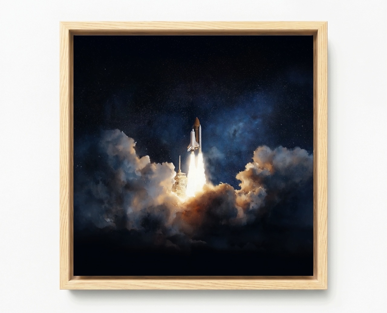 Obraz Rama American Box Loď Vesmírná Raketa Raketoplán Vesmír 50x50