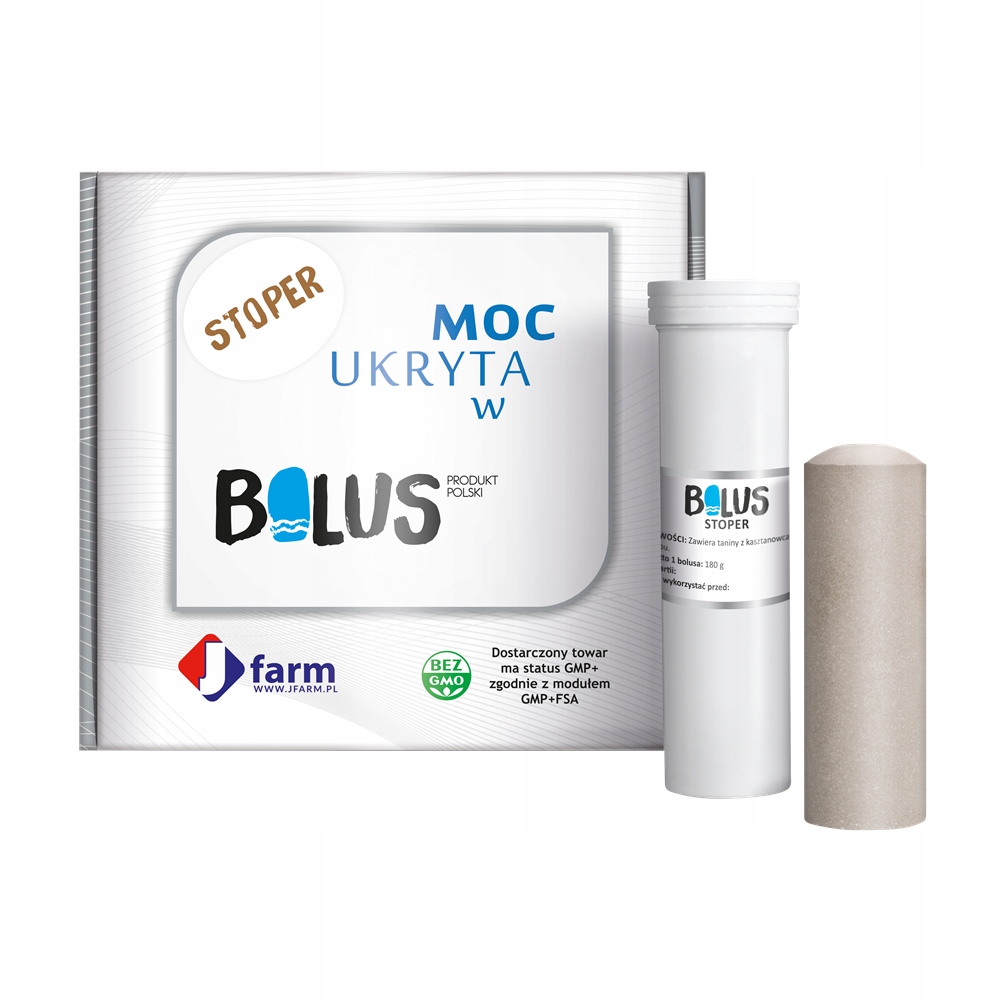 Bolus Stoper 4 x 103 g na biegunkę dla krów byków młodzieży od 300 kg JFarm