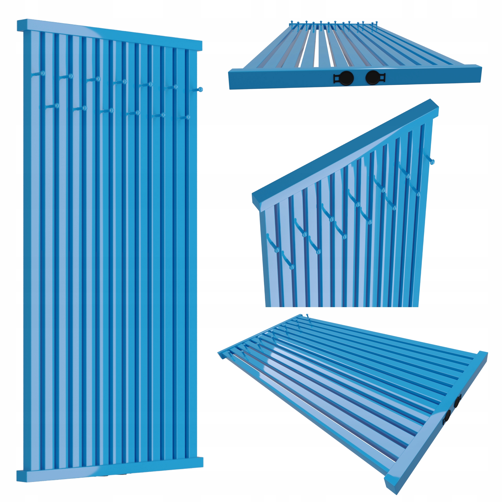 Dekorativní radiátor s věšáky Radiator Hook 180x61 Modrý