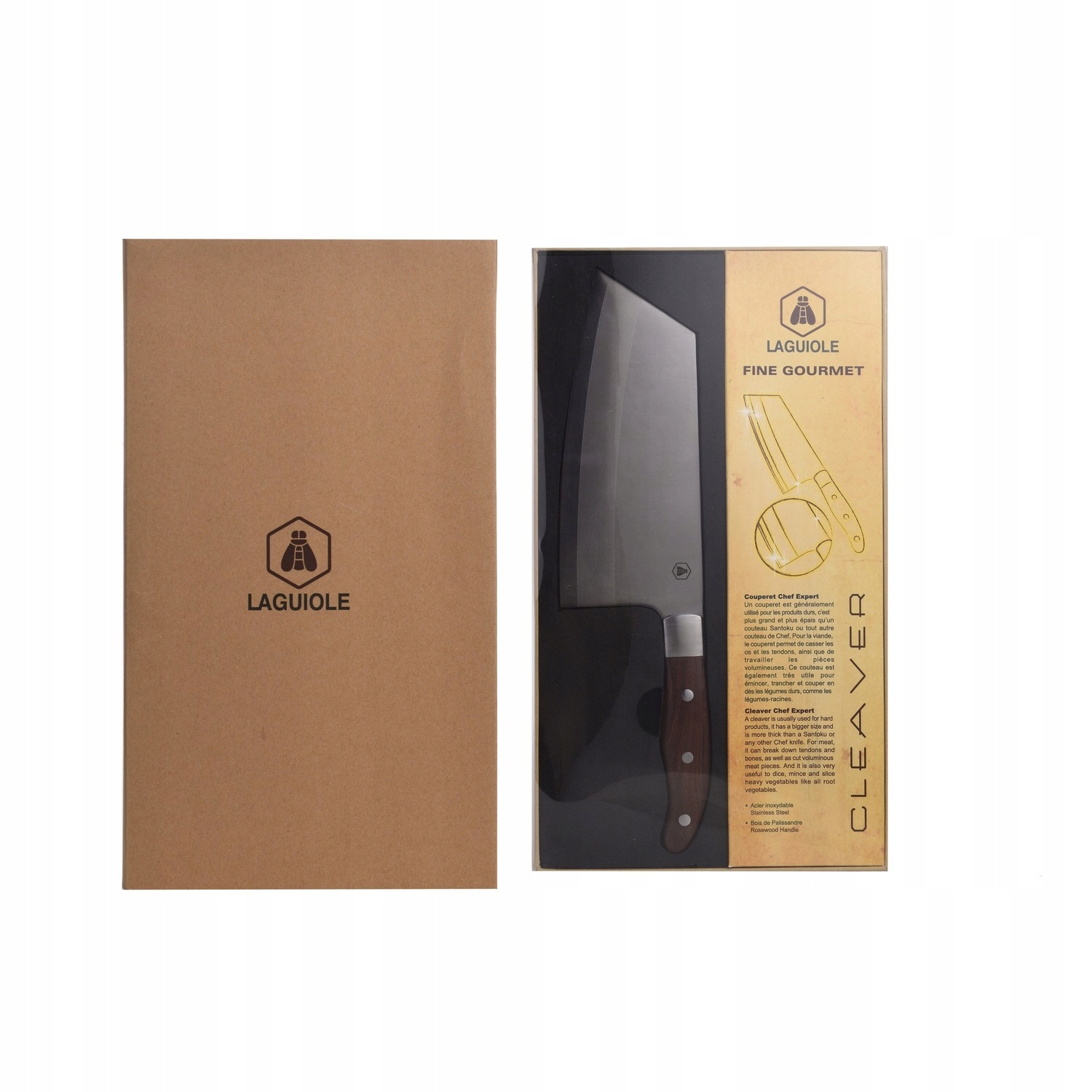 Kuchyňský sekáček Nůž Šéfkuchaře na maso zeleniny Laguiole Gourmet jako dárek