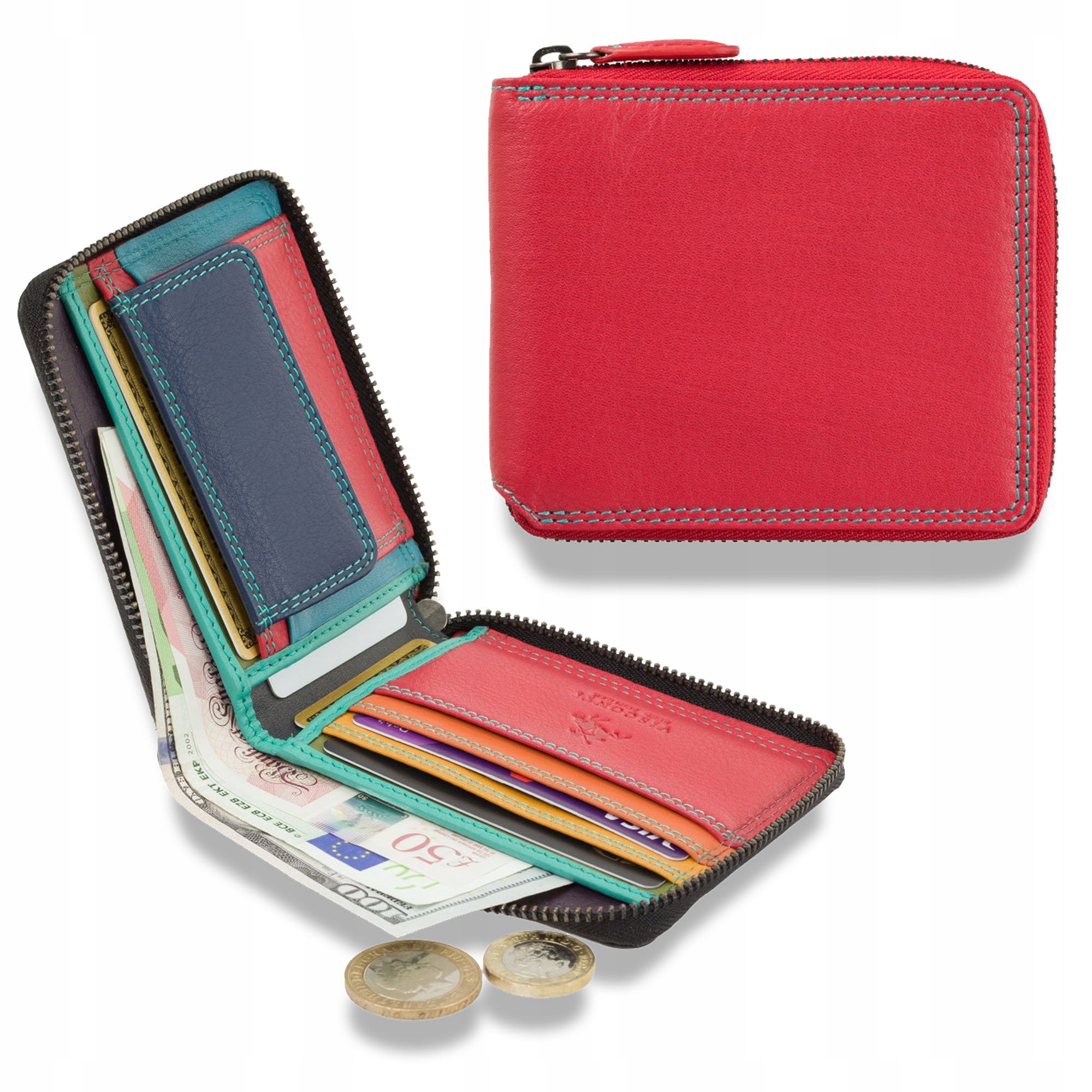 Dámská Kožená Peněženka Visconti, Vícebarevná