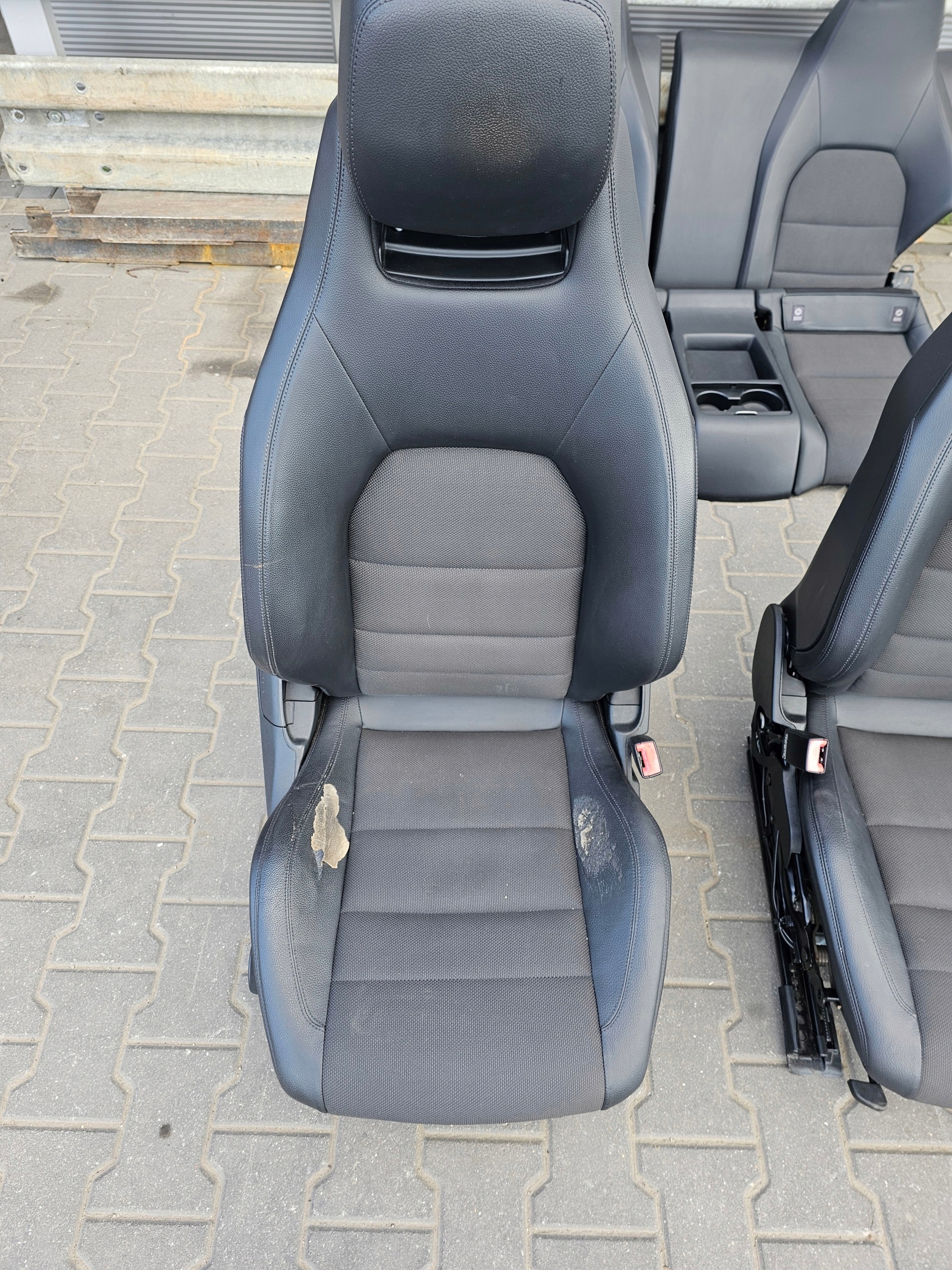 MERCEDES C W204 204 COUPE Sitz KOMPLET Halbleder UK