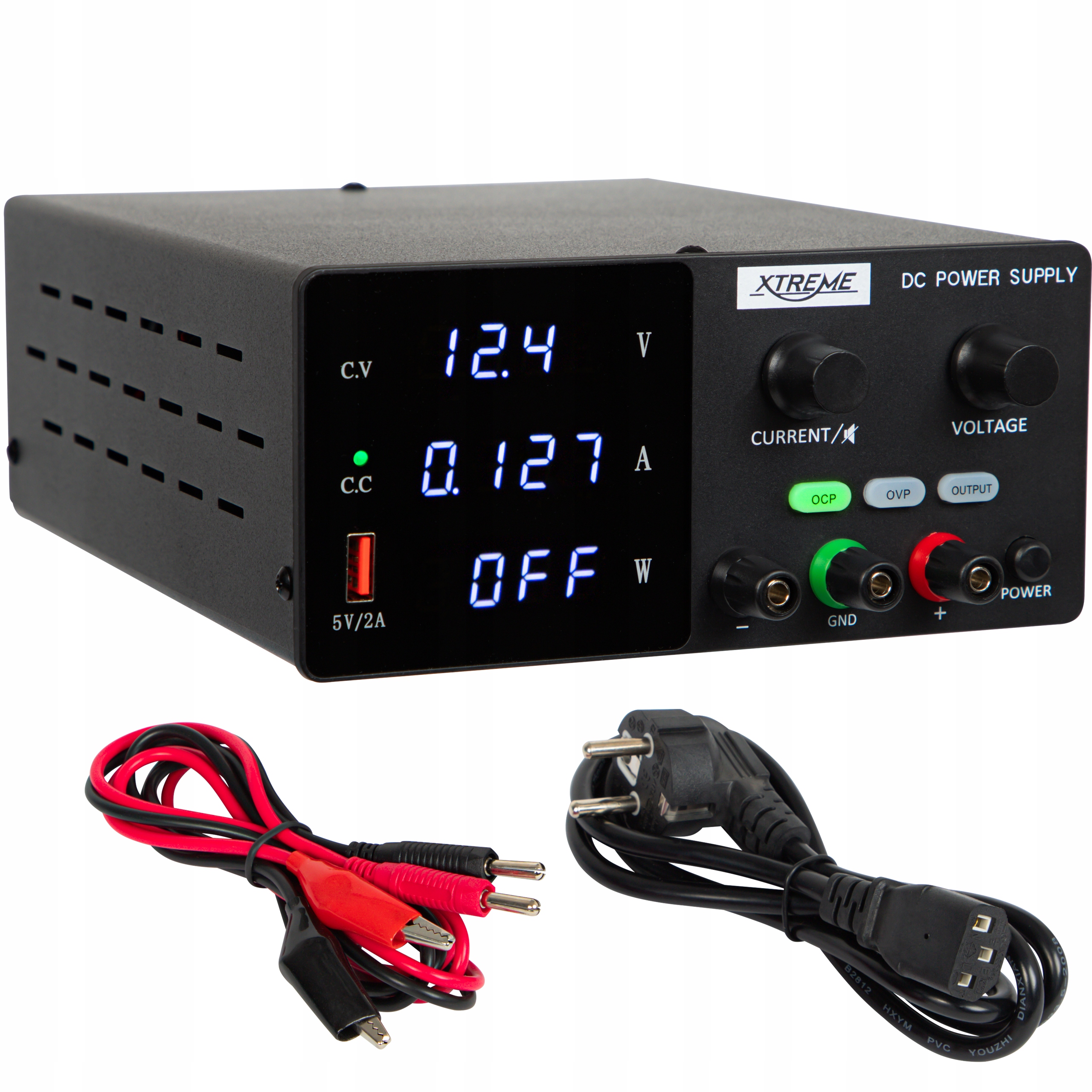 Laboratorní Napájecí Zdroj 30V 5A Černý, Recyklovatelný, Servisní, Nastavitelný