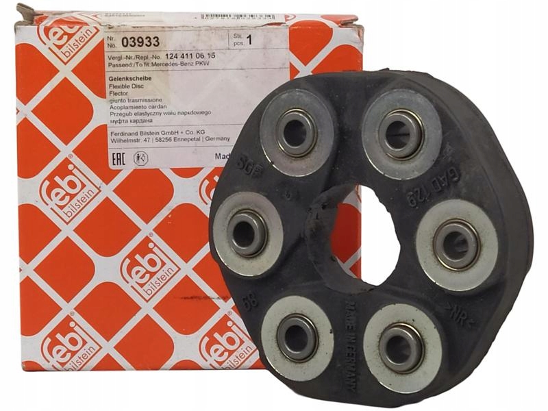 FEBI PRZEGUB ELASTYCZNY WAŁU MERCEDES 190 W201 Producent części Febi Bilstein