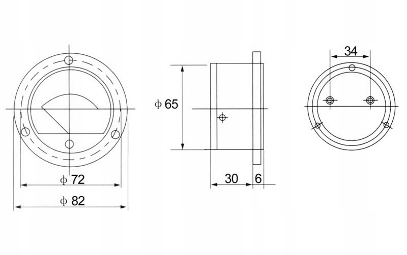 Amperomierz Miernik prądu 7.5A wskaźnik prostownik Model 51-075#