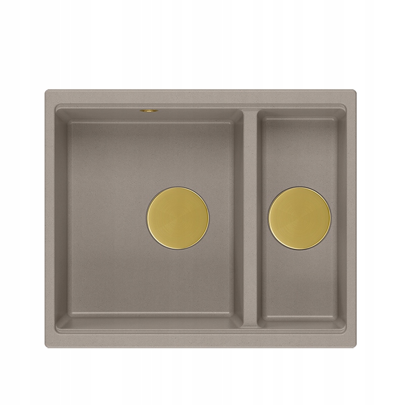 Quadron Drez Logan 150 Závesný drez Granit Taupe Zlato 55,5 x 46 cm
