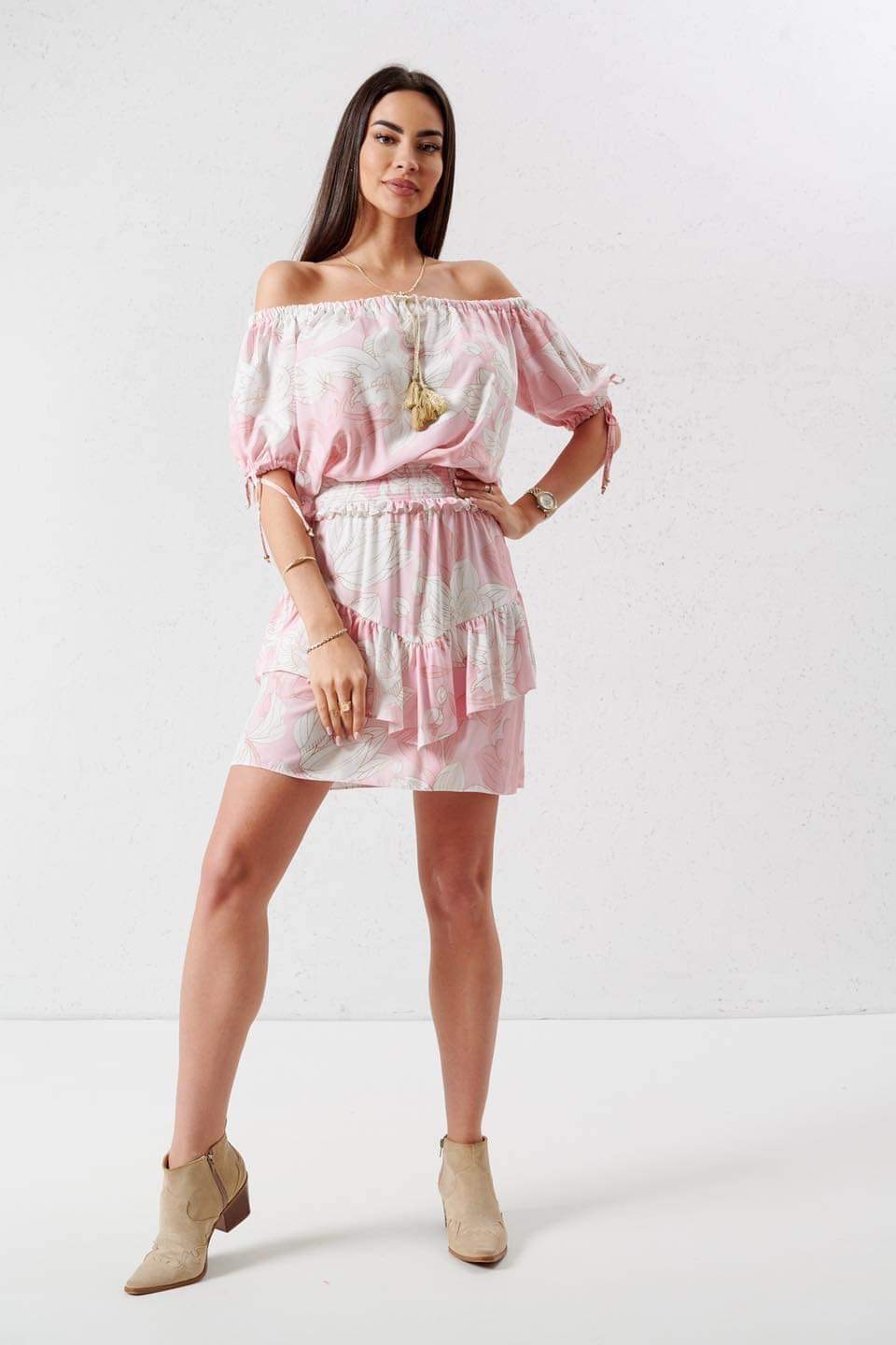 Sukně Květy Viskóza 100% 0486 Lalous vel M