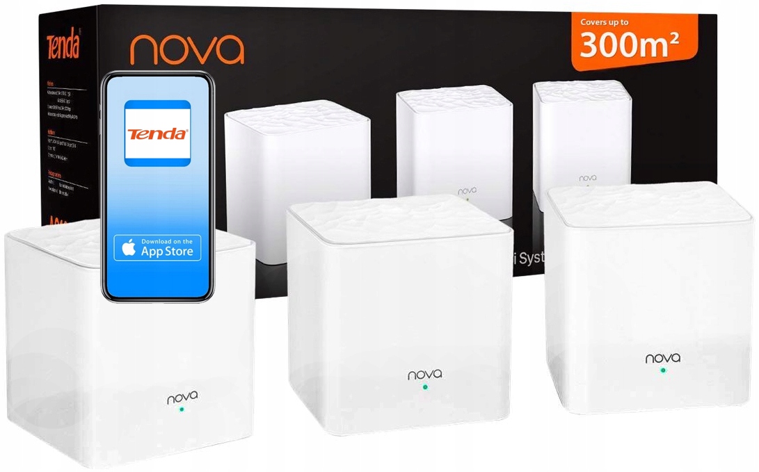 WiFi Mesh systém Tenda Nova MW6 3pack WiFi 5 2.4/5GHz do 500 m2 AC1200
