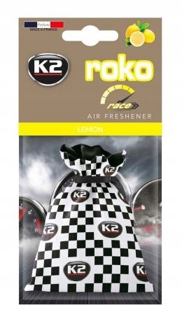 K2 ROKO ZAPACH SAMOCHODOWY WORECZEK LEMON 25G