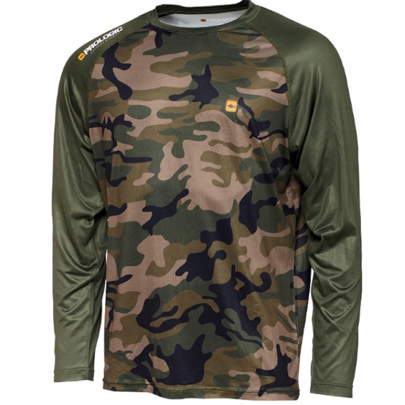 Koszulka Wędkarska Prologic UV Camo Long Sleeve T-Shirt XL Camo/Gree