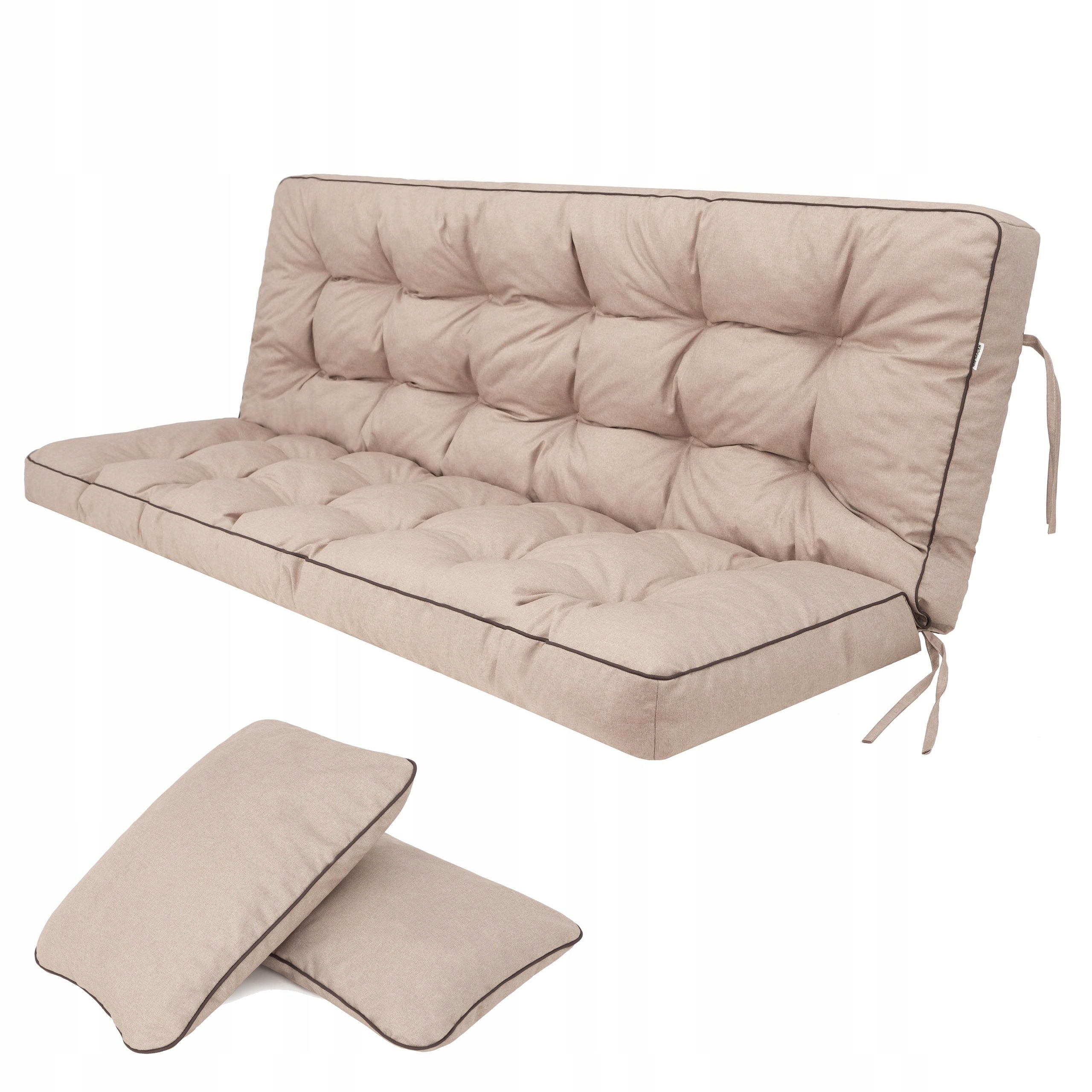 Polštář na zahradní houpačku 120 cm Vysoká voděodolný 2 Polštářky