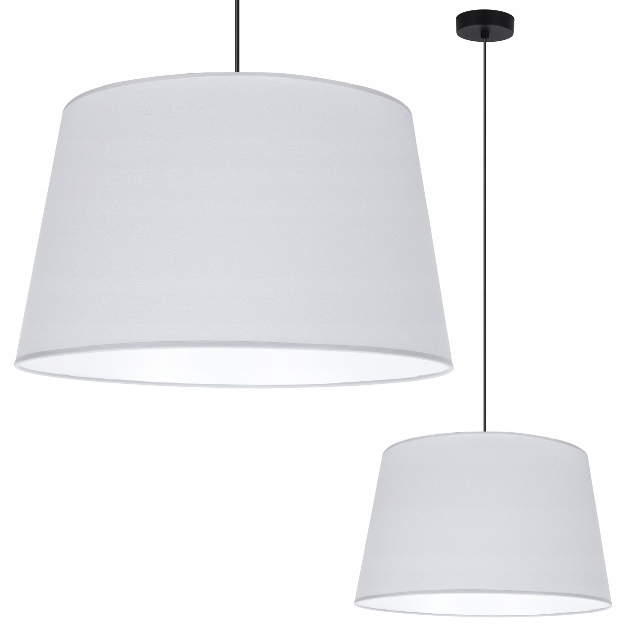 Závěsná Stropní Lampa Lustr Šedý Stínidlo Kužel 44 CM Do Kuchyně Pokoje