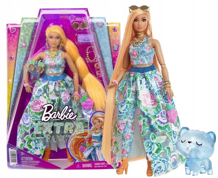 

Lalka Barbie Extra Fancy Flower brokatowy kotek