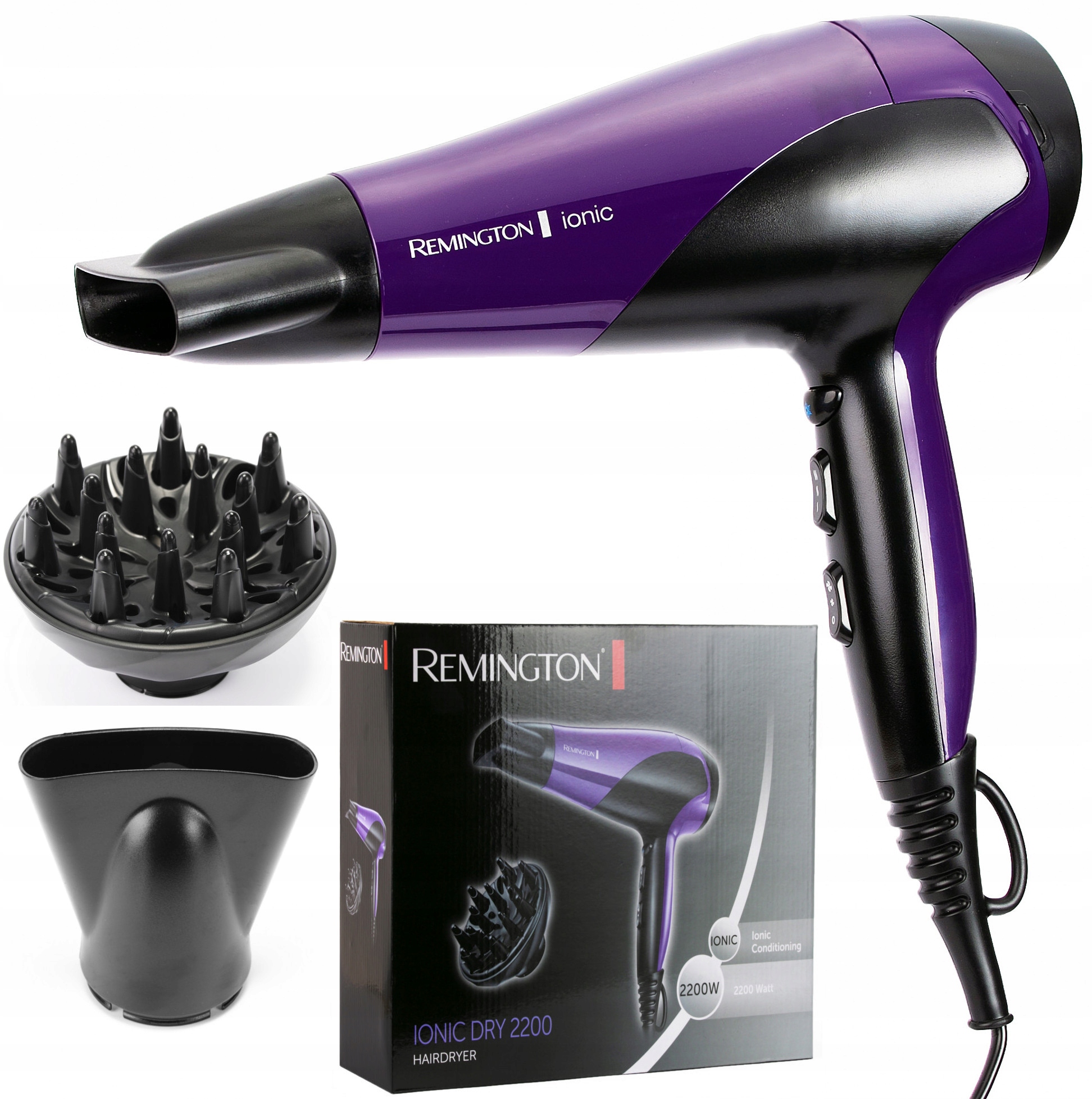 

Suszarka do włosów Remington Ionic Dry 2200W Pro+