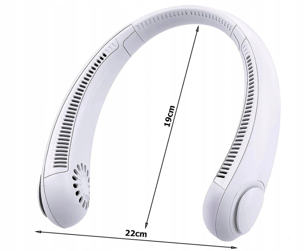 WENTYLATOR WIATRAK NA SZYJĘ PRZENOŚNY KLIMATYZATOR BEZPRZEWODOWY AKUMULATOR Sterowanie mechaniczne