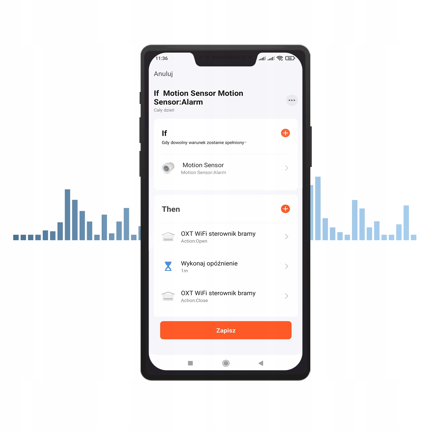 OXT Moduł z Sensorem Do Bramy garażu WiFi TUYA OXT Smart Life Sterownik Seria SWT10G