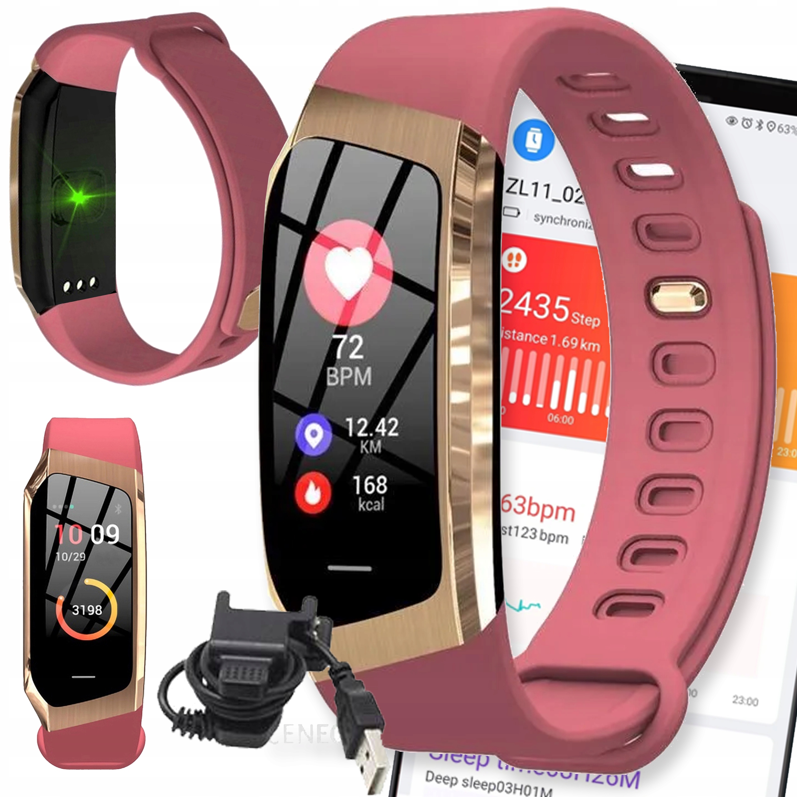Smartband Band Chytré Hodinky Amoled Řemínek Hodinky SP02 Smart Voděodolnost Pl