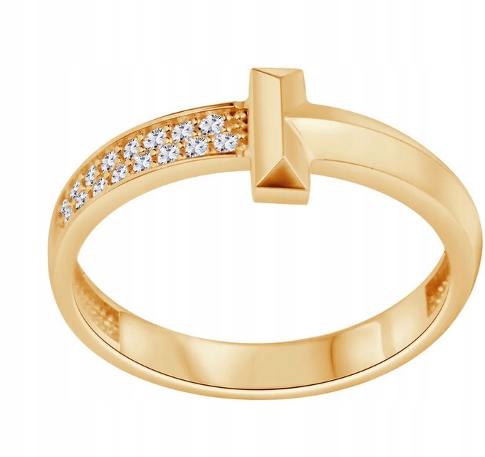 Złoty Pierścionek z Cyrkoniami r18 PX20036 Verona Jewellery