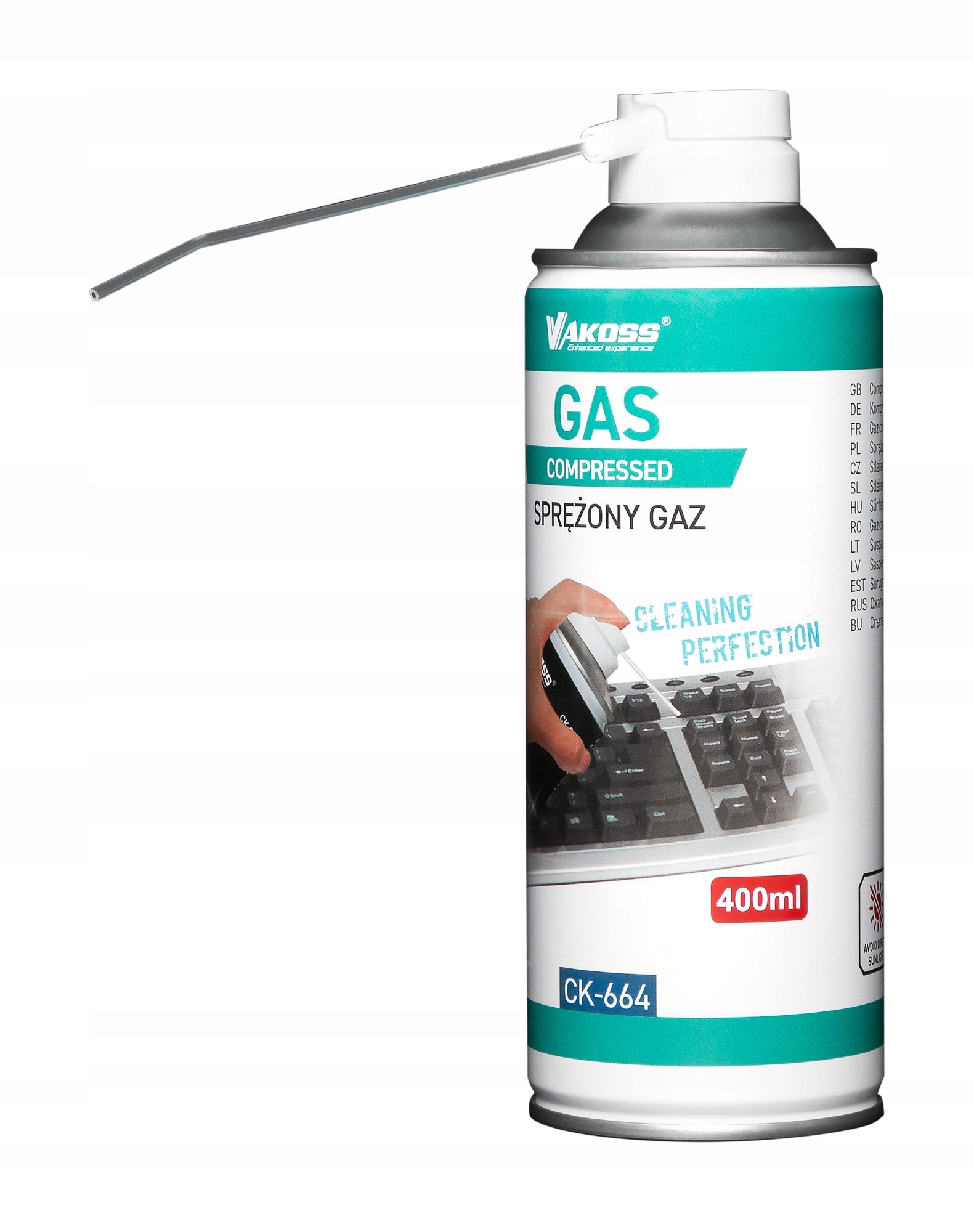 Sprężone powietrze Vakoss CK-664 - 400 ml Kod producenta CK-664