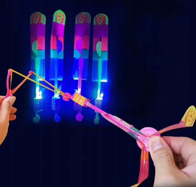 LATAJĄCA ZABAWKA LED PROCA HELIKOPTER WIATRACZEK PARASOLKA DLA DZIECI