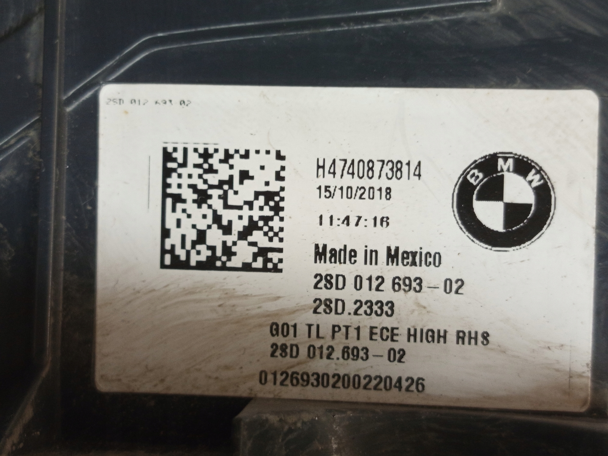 BMW F97 X3 G01 фонарь задний правый в крыло 7408738