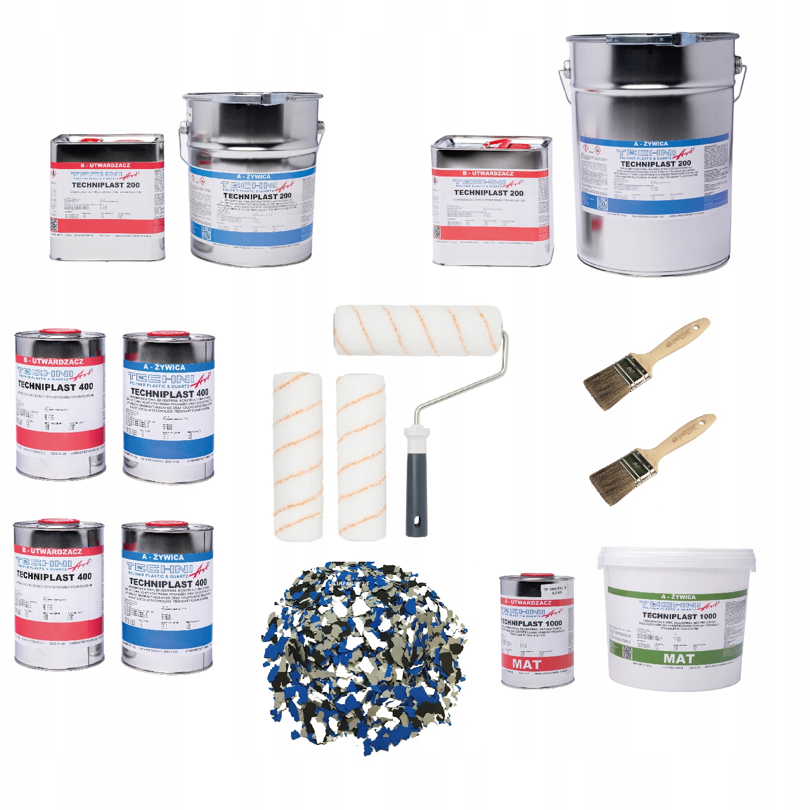 Systém pryskyřic pro garáž komplet materiálů matný efekt 25 m2