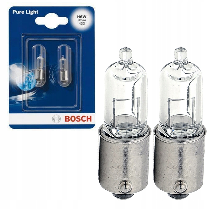 Żarówki Bosch H6W Pure Light 12V 6W Blister 2 Sztuki