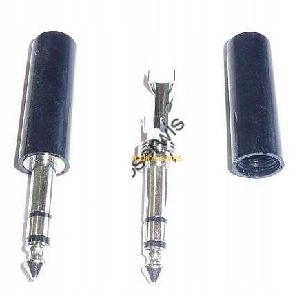 

Wtyk Jack 6,3 Stereo Złącze na kabel 6.3 3pin