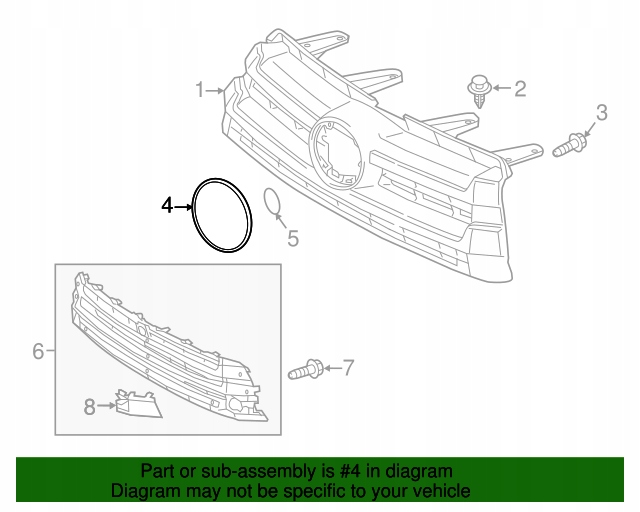EMBLEMAT W GRILL POD RADAR C-HR RAV4 AVALON COROLLA HIGHLANDER 53141-0R020 Marka Toyota