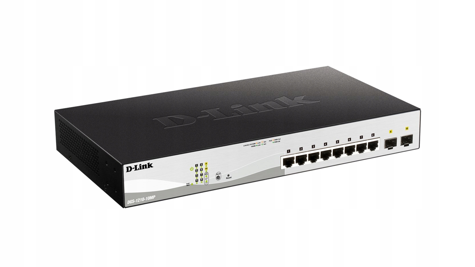 Switch riaditeľný D-Link DGS-1210-10MP, 10 portov
