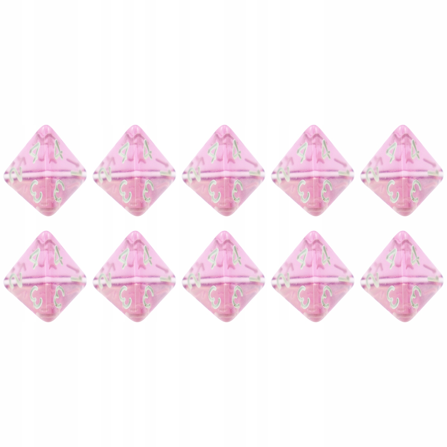 ZESTAW 10 KOSTEK K4 RPG KARMAZYNOWA GWARDIA KOŚĆ CZTEROŚCIENNA