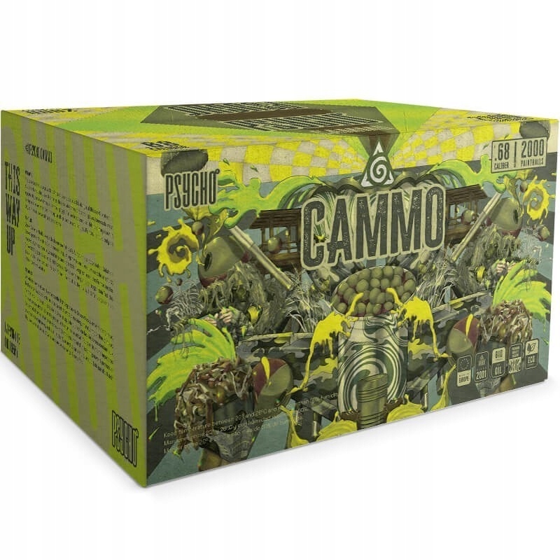 Kulki paintball PSYCHO CAMMO 500 szt. 68 cal.