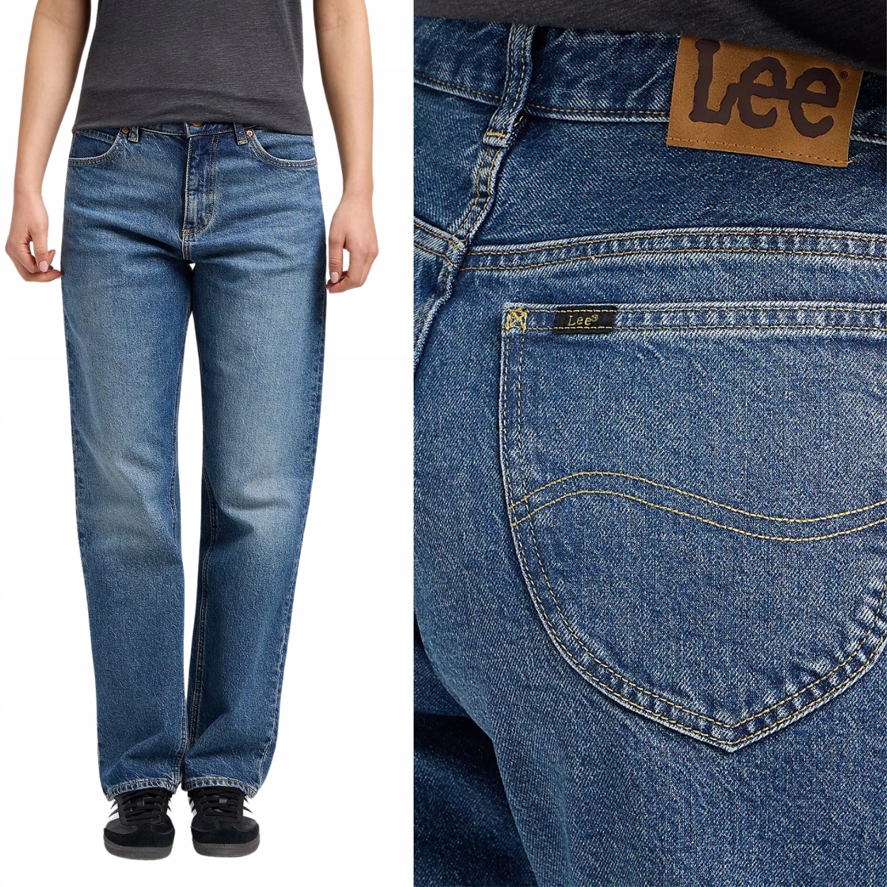 Lee Rider Classic vysoké rovné volné dámské džínové kalhoty W29 L33