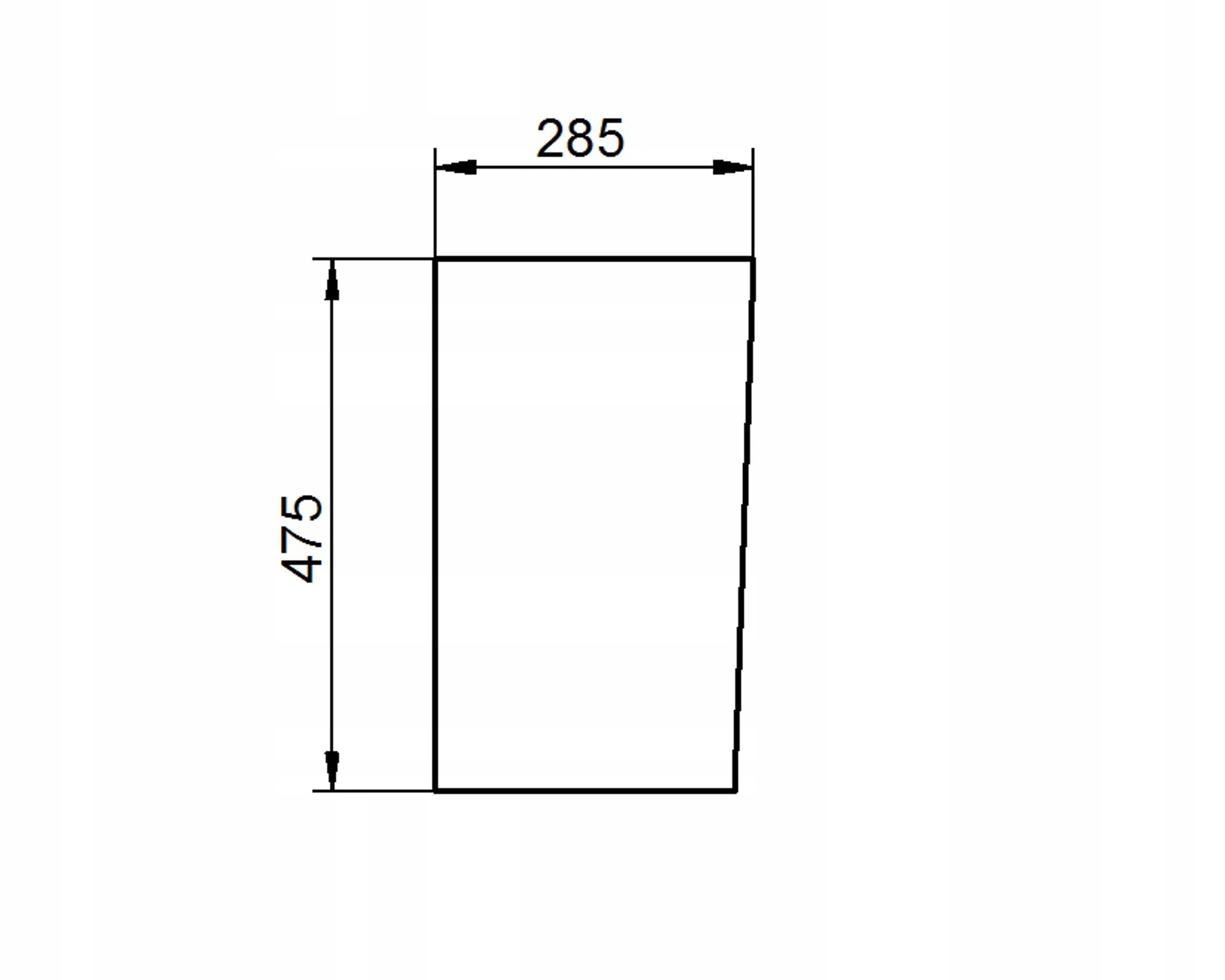 sklo Case kabina Deluxe standard Silent přední