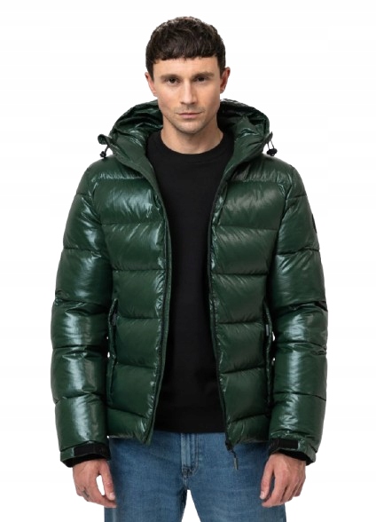 Zimní Bunda Pit Bull S Kapucí Pepperwood lahvově zelená velikost S