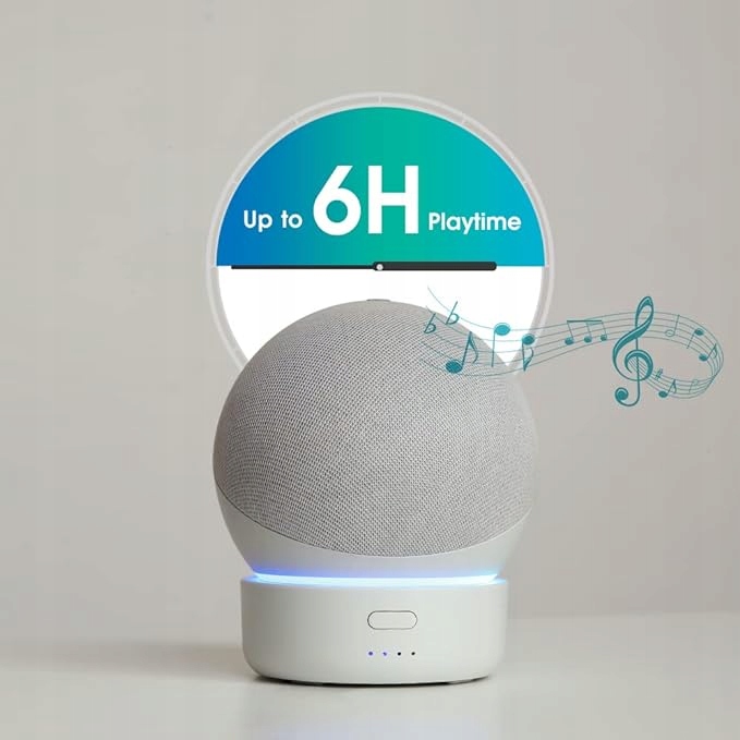 GGMM D4 Podstawa Baterii Dla Echo Dot 4 Gen Biała Marka Inna