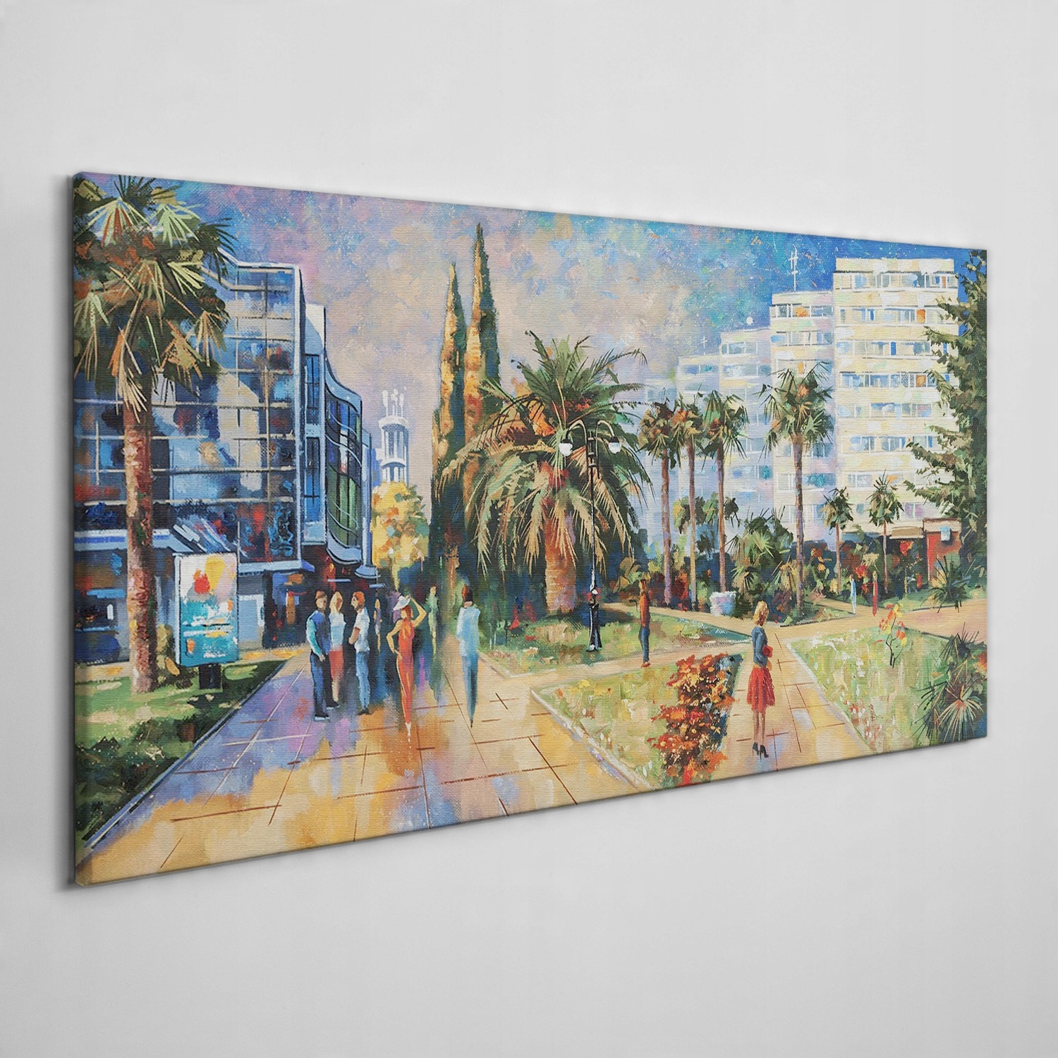 

Obraz na płótnie Malarstwo miasto drzewa 100x50 cm