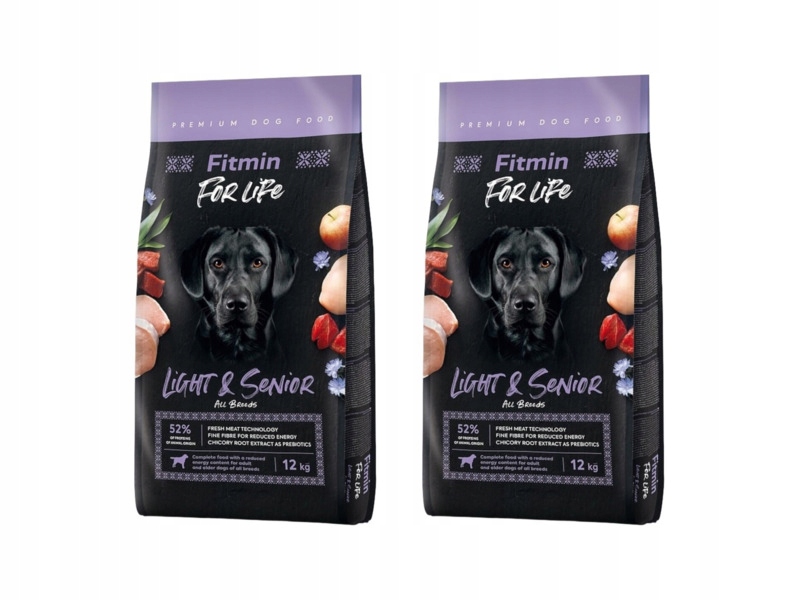 Karma dla psa Fitmin Dog For Life Light & Senior Drób 2 x12 kg