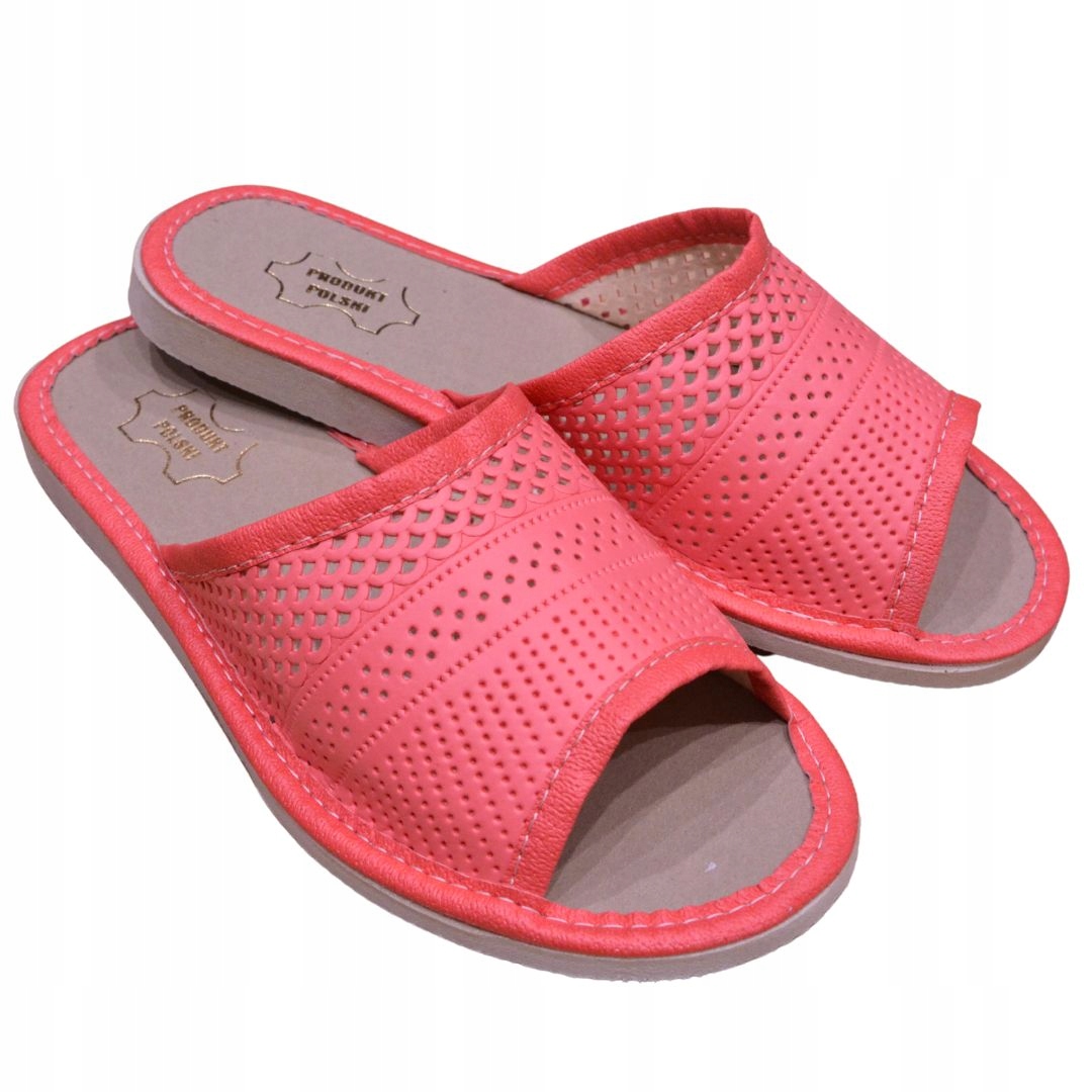 Kapcie Domowe Pantofle Na Lato Ażurowe Koral rozmiar 39