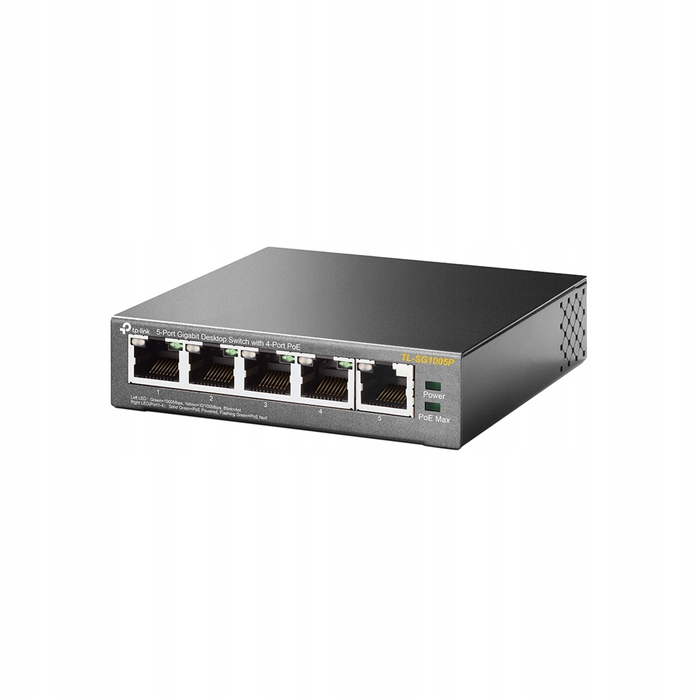 Tp-link TL-SG1005P Switch desktop 4x PoE+ Gigabit 5x RJ-45 metalowy 65W
