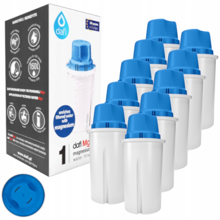 Wkład Filtr Do Wody Dafi Classic Magnez Mg+ Do Dzbanka Brita Dafi 10SZT