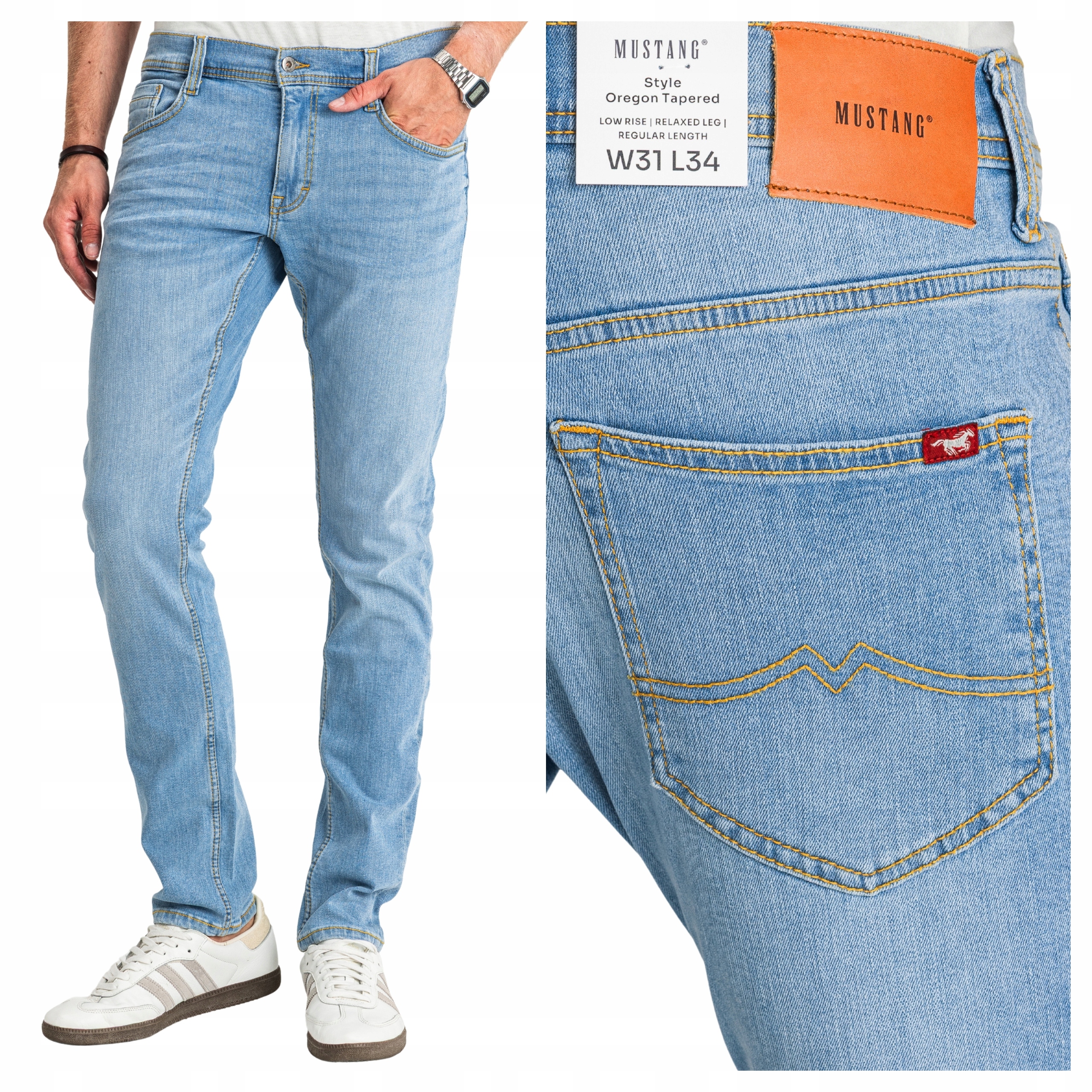 Mustang Oregon Tapered Pánské Džínové kalhoty Zúžené Slim Fit W36 L32