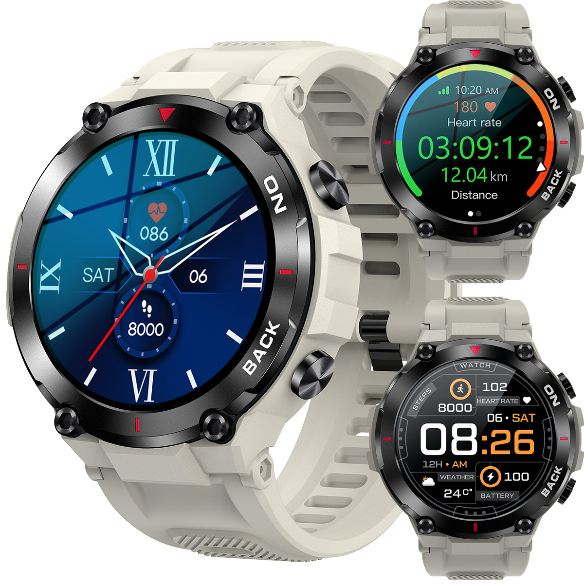 SMARTWATCH MĘSKI Z FUNKCJĄ GPS NAWIGACJA SPORTOWY 12537870784 Allegro.pl