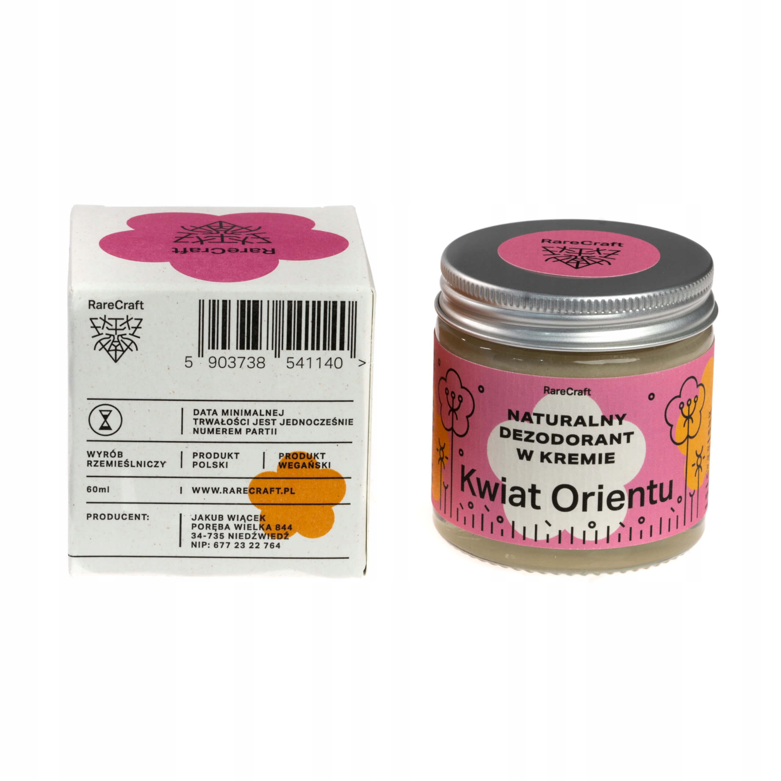 

RareCraft naturalny dezodorant krem Kwiat Orientu